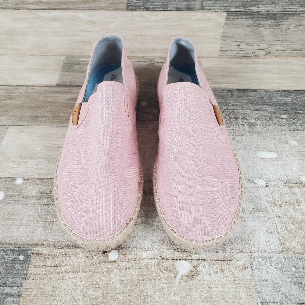OLUKAI Kaula Pa'a Kapa Womens Pumps Sz 11 Pink Peach Comfort Slip On Round Toe